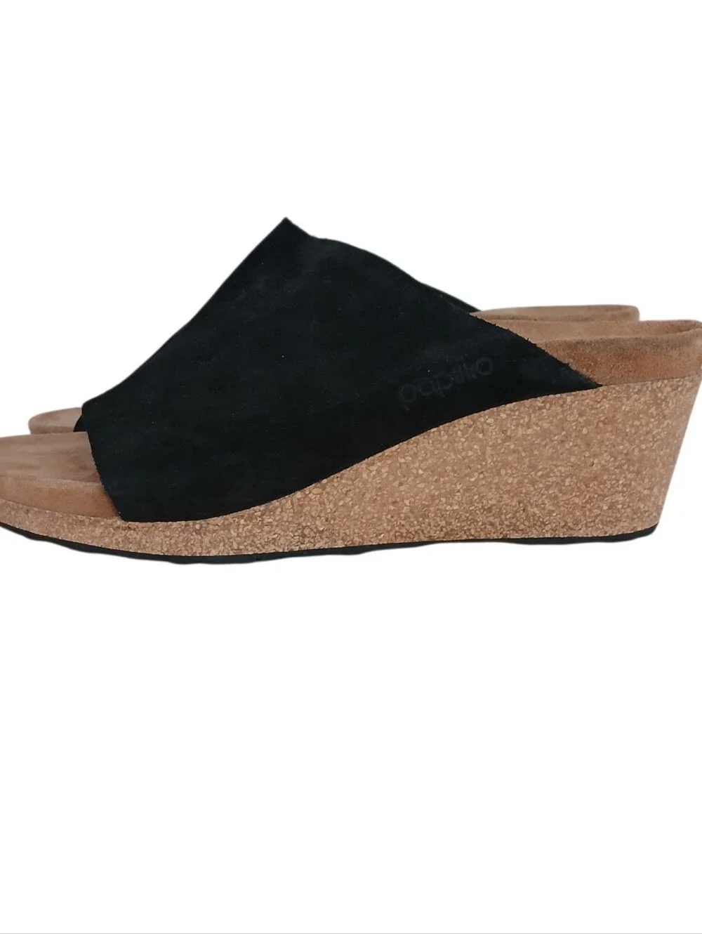 Birkinstock Papillio Namica Suede Wedge Sandals Women's 9 Black Comfort Neutral